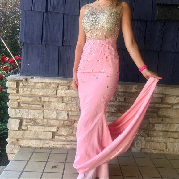 slim fit dress slacks Sparkle Pink Dress main image 0